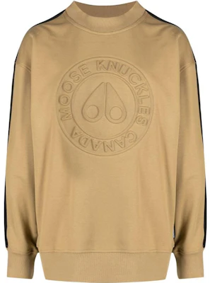 Moose Knuckles FW22 Logo Embossed Crewneck Sweatshirt Coklat M32MS623766 Buy Moose Knuckles FW22 Logo Embossed Crewneck Sweatshirt Coklat M32MS623766