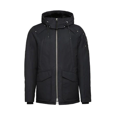Moose Knuckles FW22 Navy Blue Logo Patch Unisex Hoodie Jacket M39MJ117N-546