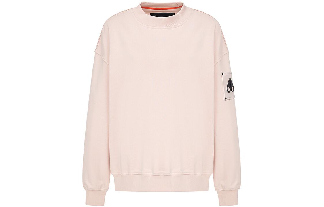 Moose Knuckles FW22 Pink Crewneck Sweatshirt Unisex Plain Logo Design M32US663-951