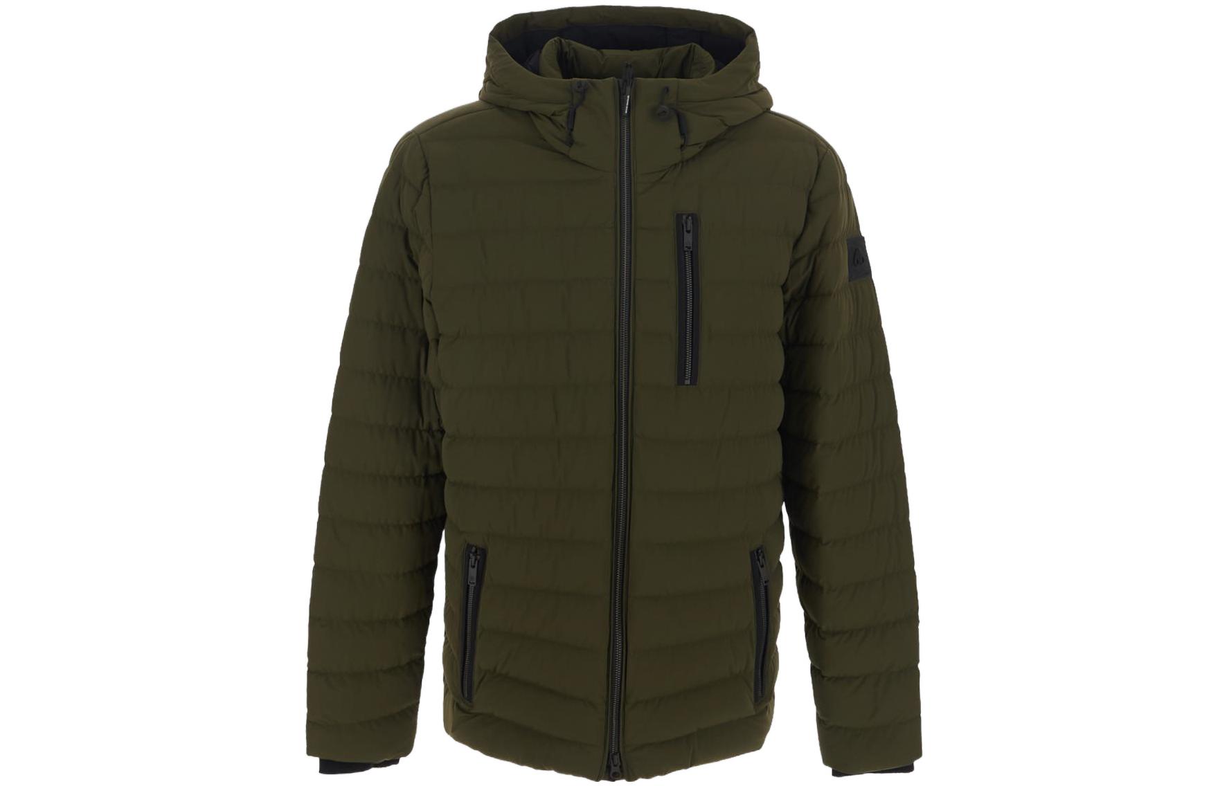 Moose Knuckles FW22 Quilted Puffer Zip-Up Hooded Jacket Military Green Men M32MJ104-963