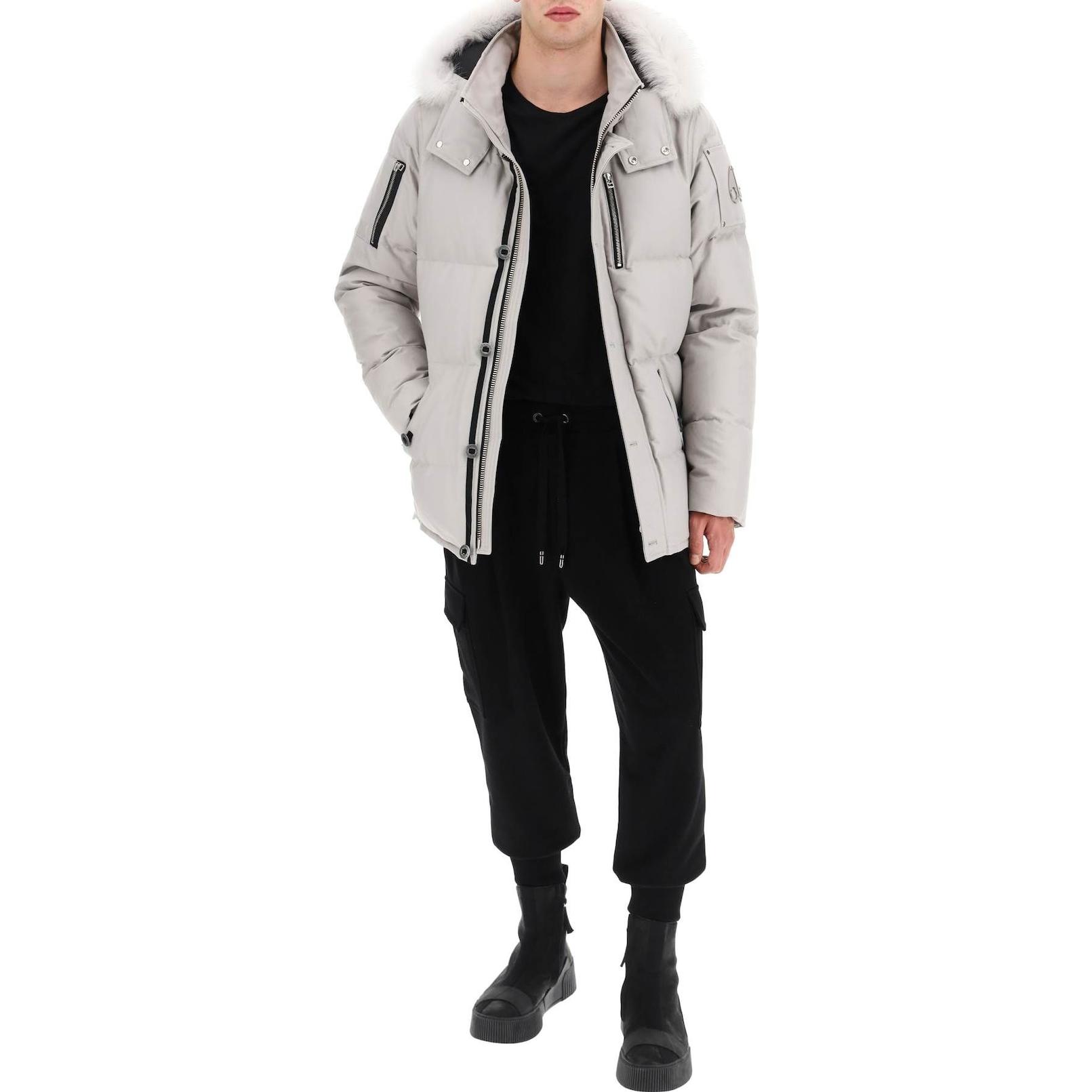 Lookbook Moose Knuckles FW22 修身版3Q連帽羽絨外套 中性 淺灰色 MK2228M3Q-856