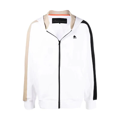 Moose Knuckles FW22 Small Scissors Logo Hoodie White Jacket M12MS636-160