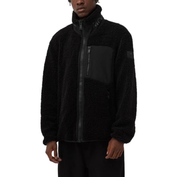 Lookbook Moose Knuckles FW22 Jaket Fleece Polos Berkantong Unisex dengan Resleting. M32MS618-292