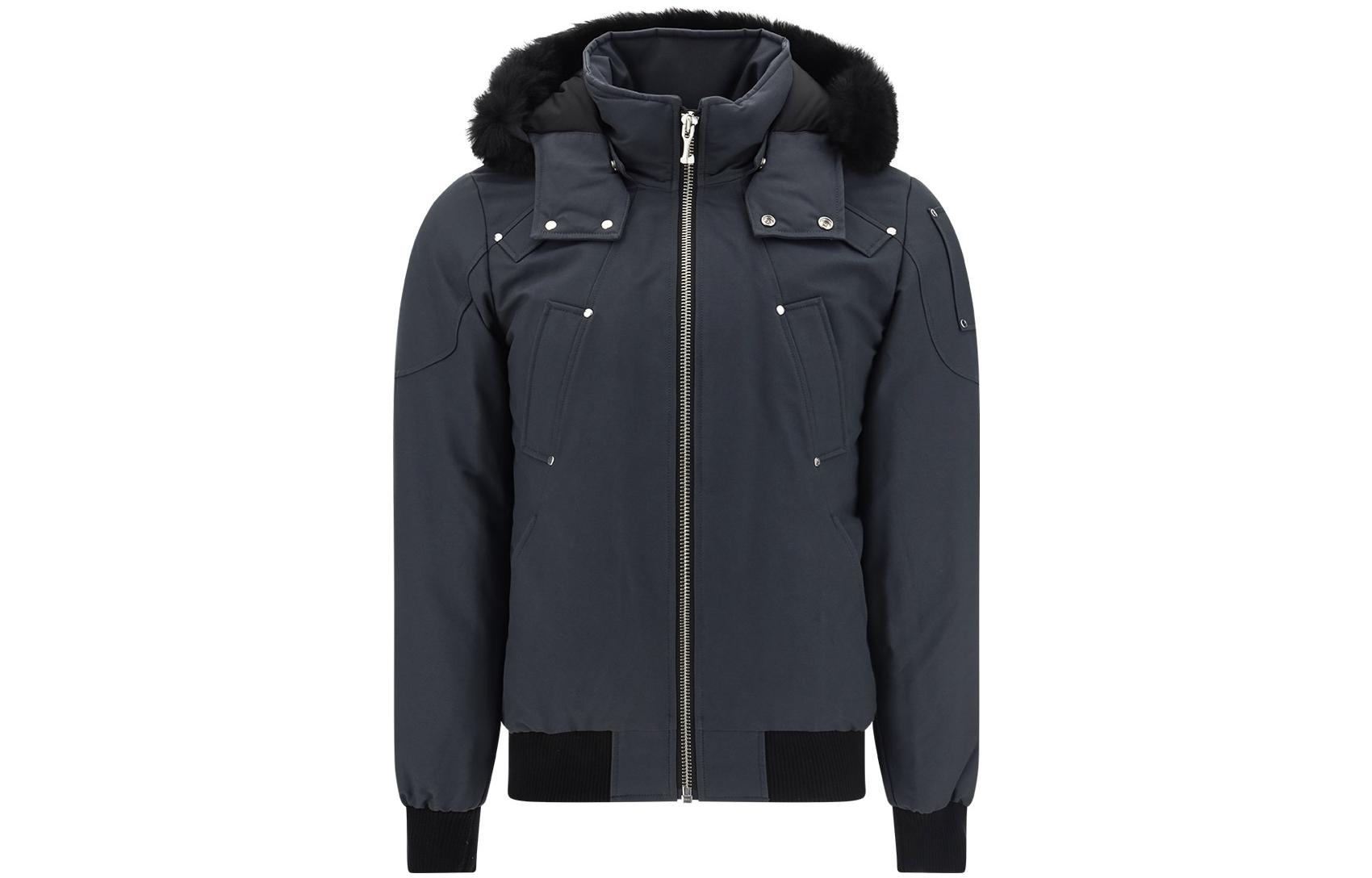 Moose Knuckles FW22 Solid Hooded Puffer Jacket Blue M32MB000S547