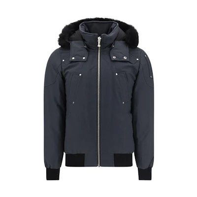 Moose Knuckles FW22 Solid Hooded Puffer Jacket Blue M32MB000S547