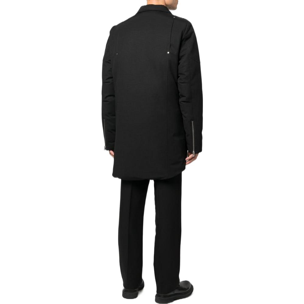 Shop 무스너클 FW22 유니섹스 블랙 퍼 트림 로고 후드 파카 자켓. M32MP261S305