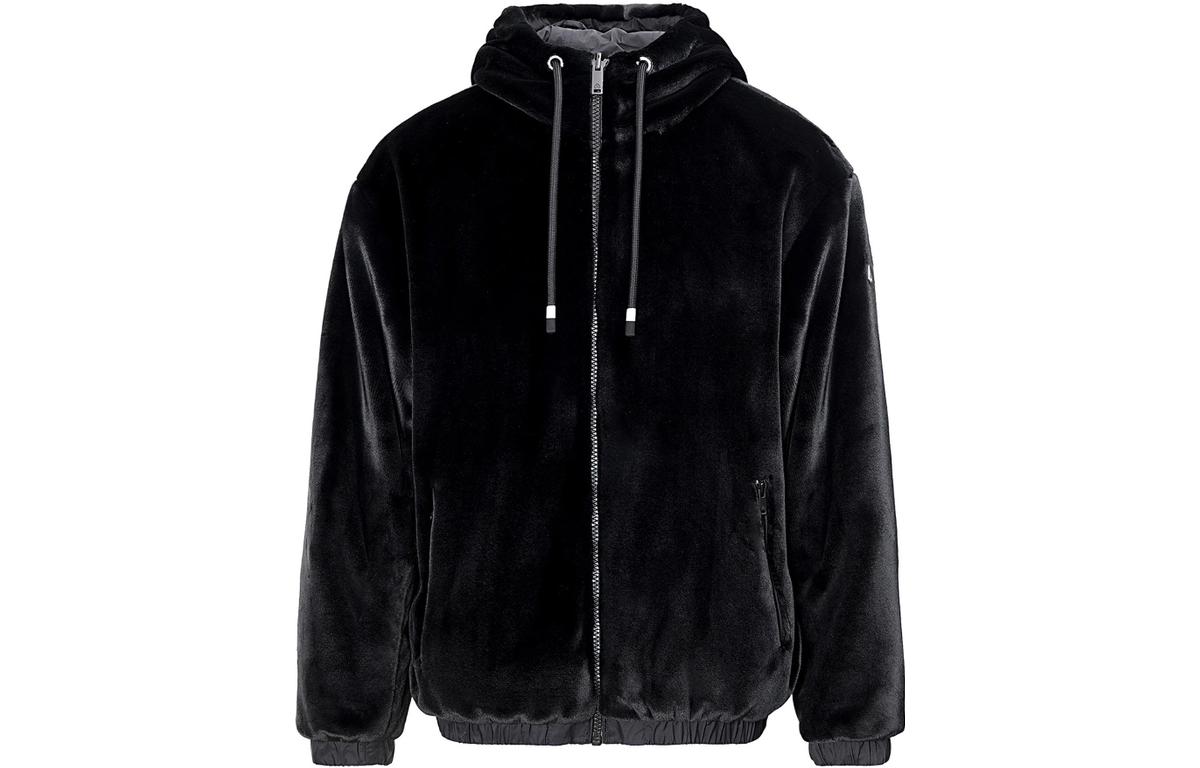 Moose Knuckles FW23 Bunny Reversible Zip-Up Hoodie Jacket Black M13MS602-292