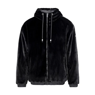 Moose Knuckles FW23 Bunny Reversible Zip-Up Hoodie Jacket Black M13MS602-292