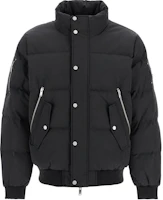 Moose Knuckles FW24 Black Solid Stand Collar Button-Up Jacket M34MB012-292B Moose Knuckles FW24 Black Solid Stand Collar Button-Up Jacket M34MB012-292B