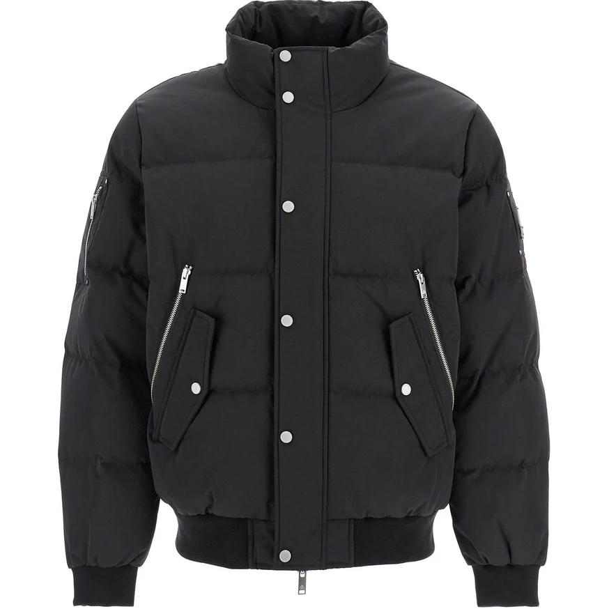 Order Moose Knuckles FW24 黑色簡約立領扣式夾克外套 M34MB012-292B