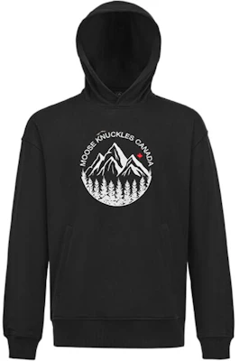 Moose Knuckles FW24 SPORT 山峰印花連帽衣 男女通用 黑色 M34MS626 Order Moose Knuckles FW24 SPORT 山峰印花連帽衣 男女通用 黑色 M34MS626