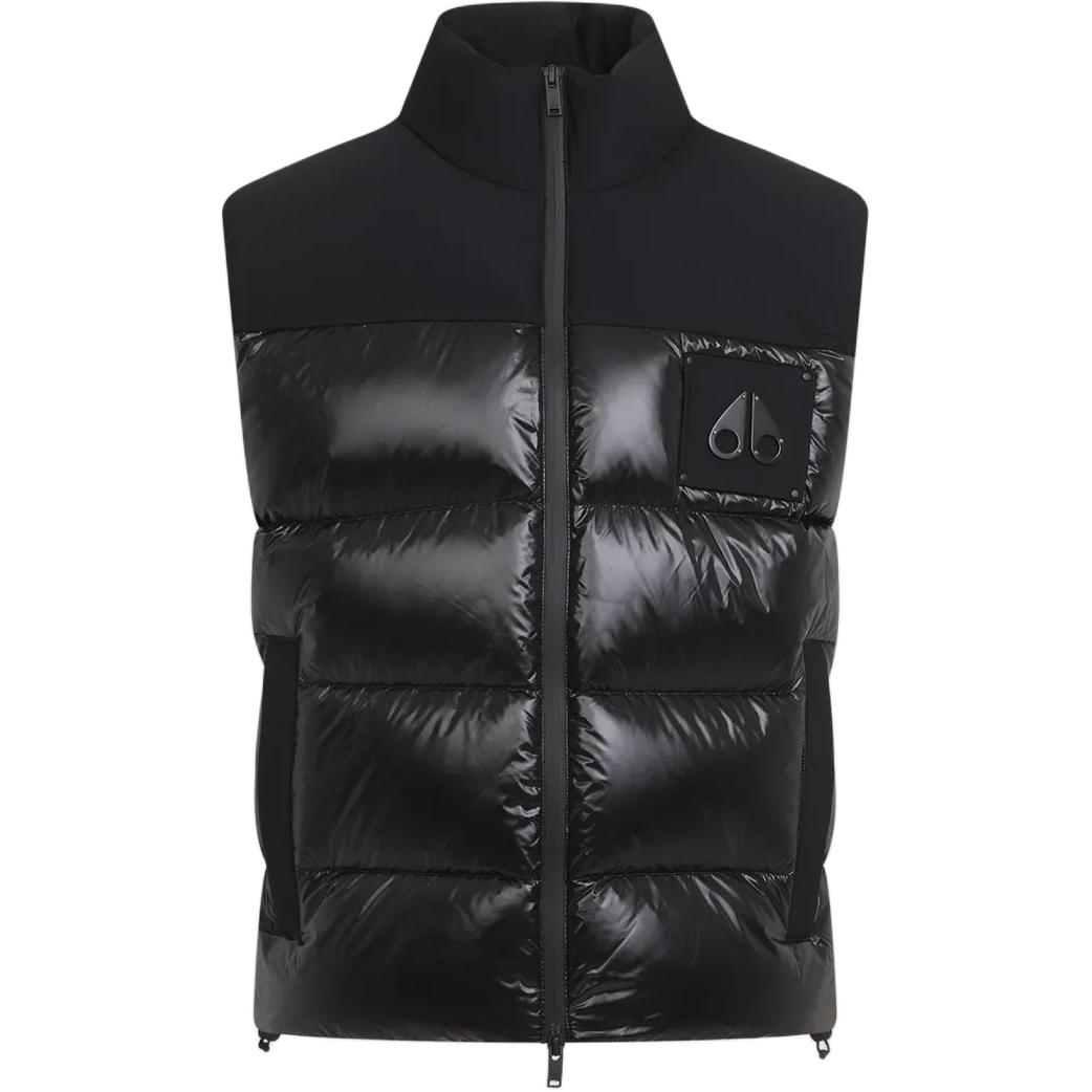 Moose Knuckles Glossy Goose Down Vest Unisex Black M34MV482-292