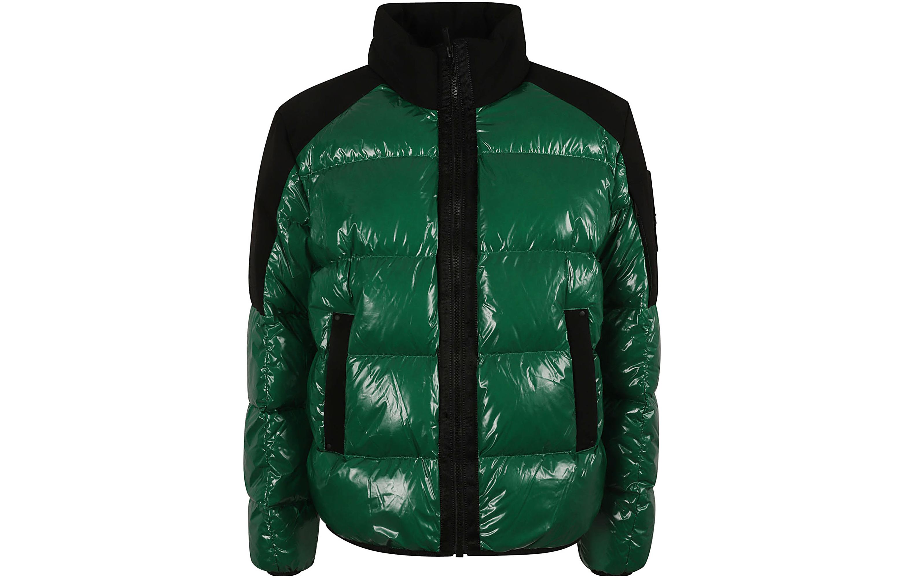 Moose Knuckles Glossy High-Neck Zip-Up Jacket M33MJ1741-218