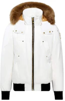Moose Knuckles Gold Ballistic Bomber Neoshear White Hooded Jacket for Men M39MB000GS-3242 Moose Knuckles Gold Ballistic Bomber Neoshear White Hooded Jacket for Men M39MB000GS-3242