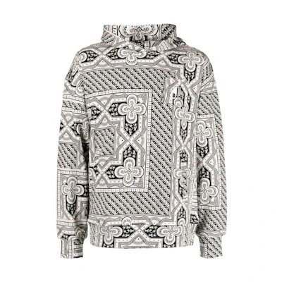 Moose Knuckles Graphic Print Hoodie Men’s Gray M13US662-1124