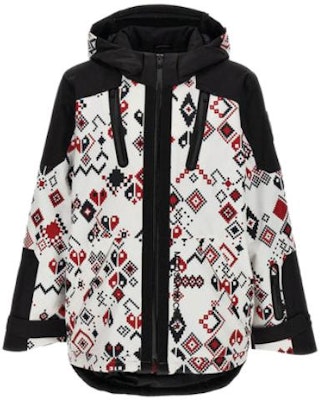 Moose Knuckles 图案拉链连帽夹克 白色 M33MJ161H1365 Shop Moose Knuckles 图案拉链连帽夹克 白色 M33MJ161H1365