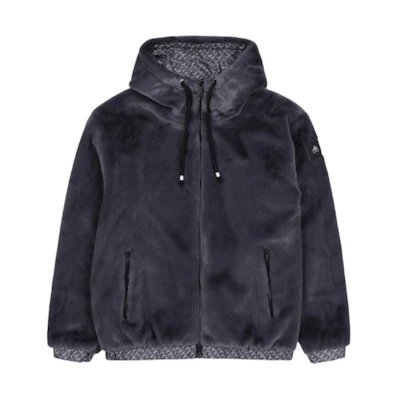 Moose Knuckles Grey Solid Zip-Up Hoodie Jacket M13MS6021-144