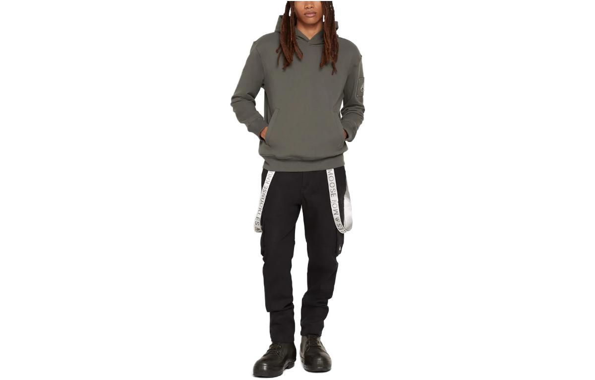 Moose Knuckles Hartsfield Grey Hoodie Pullover Sweatshirt M33MS705-3119