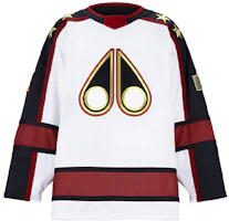 Moose Knuckles Ice Hockey Letter Print Colorblock Sweatshirt Unisex White M31MS669BO-160 Moose Knuckles Ice Hockey Letter Print Colorblock Sweatshirt Unisex White M31MS669BO-160