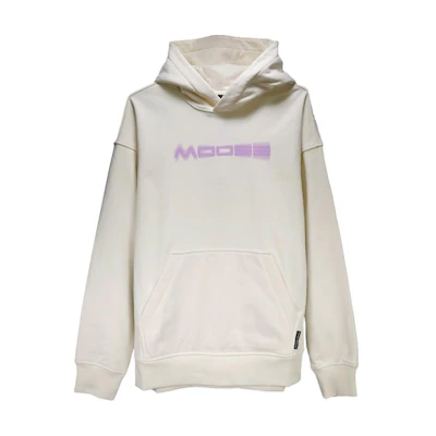 Moose Knuckles Letter Print Hoodie Gypsum Color Pullover Sweatshirt M14MS628-1103