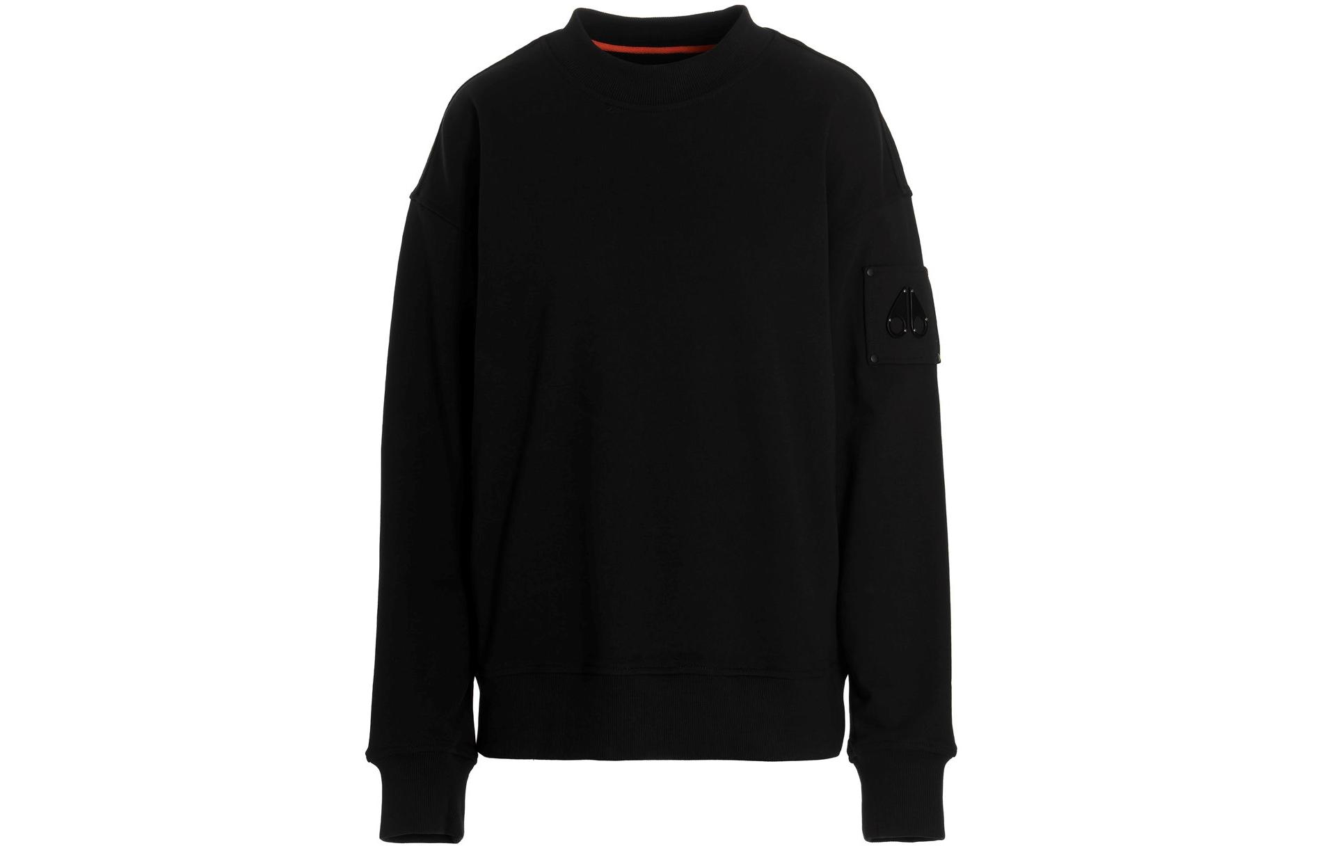 Moose Knuckles Little Scissors FW22 Unisex Black Minimalist Sweatshirt M32US663292BLACK