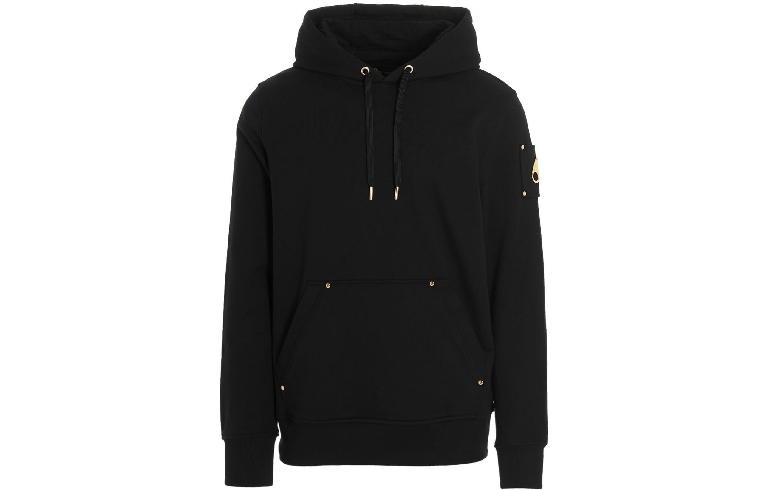 Moose Knuckles Little Scissors FW22 Unisex Drawstring Pullover Hoodie Black M32MS674G292