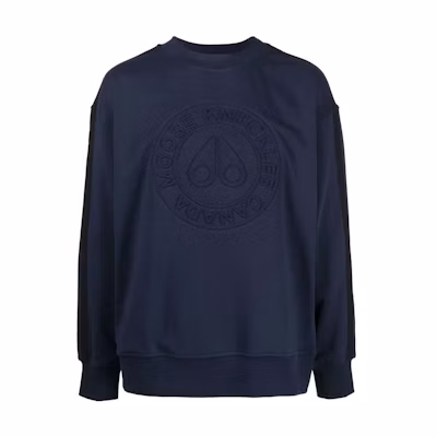 Moose Knuckles Logo Embossed Sweatshirt with Side Stripes M32MS623965