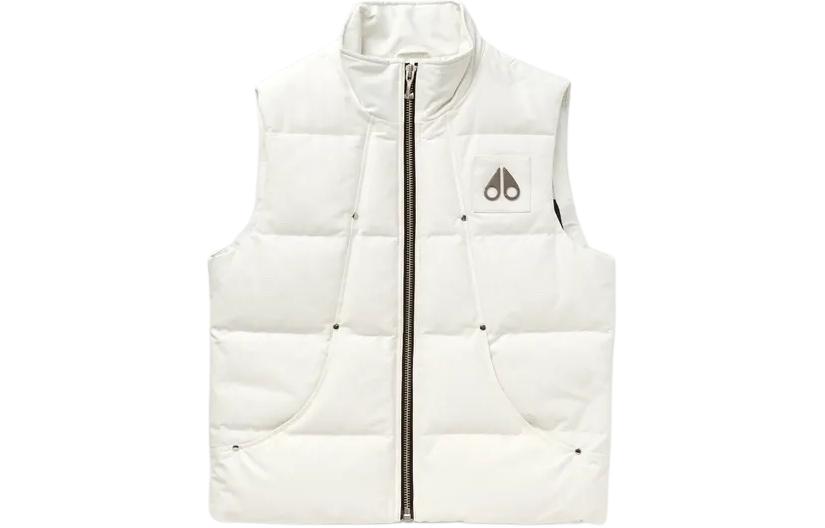 Order Moose Knuckles Logo无袖拉链羽绒马甲 男女同款 - 米色. M32MV474-891