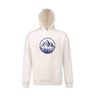 Moose Knuckles Moose SPORT FW24 Letter Embroidered Hoodie Unisex Off-White. M34MS626-Milky white
