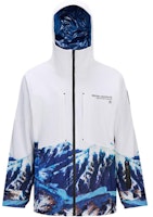 Moose Knuckles Moose SPORT FW24 White Snow Mountain Logo Hoodie Jacket Unisex. M34MJ201H Moose Knuckles Moose SPORT FW24 White Snow Mountain Logo Hoodie Jacket Unisex. M34MJ201H