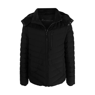 Moose Knuckles Muskeg Logo Patch Puffer Jacket Black M31MJ106-292