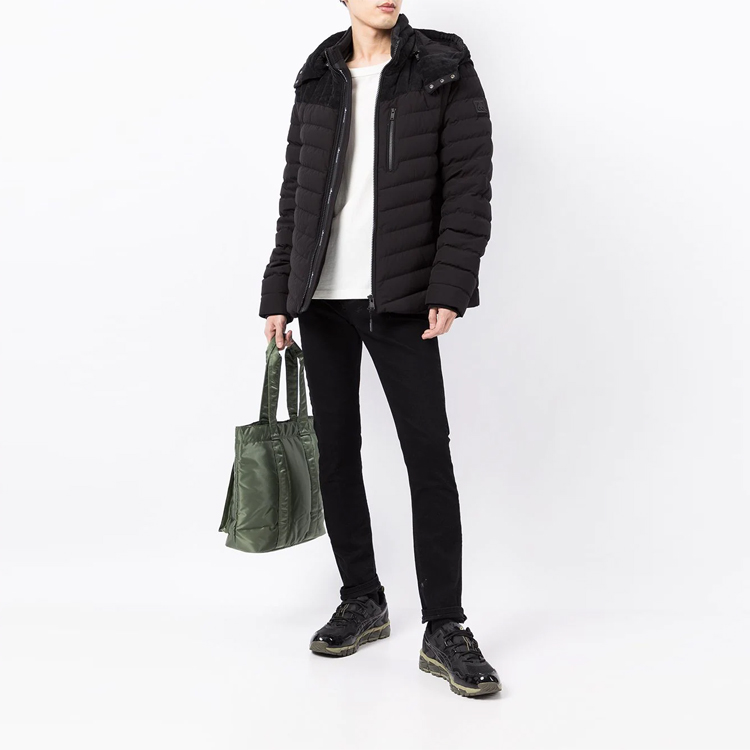 Lookbook Moose Knuckles Muskeg Logo Patch Jaket Puffer Hitam M31MJ106-292