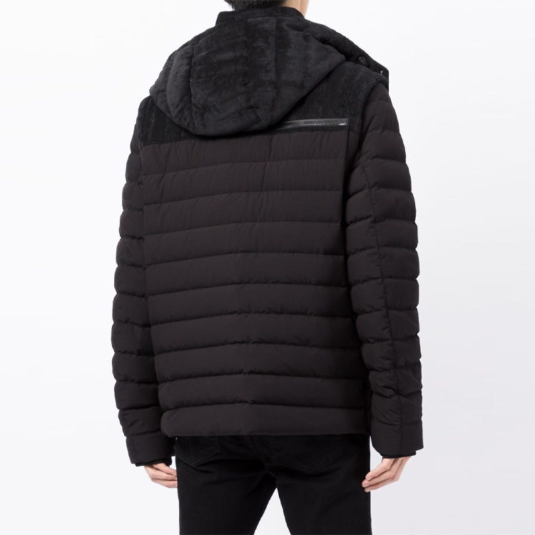 Purchase Moose Knuckles Muskeg Logo Patch Jaket Puffer Hitam M31MJ106-292