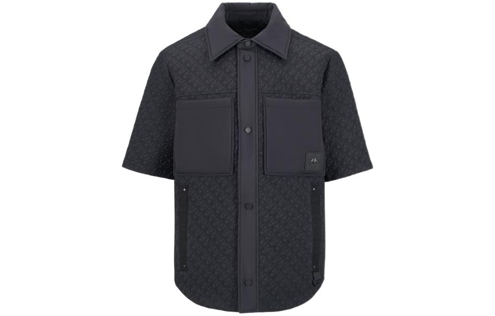 Moose Knuckles No Guilt Quilt Black Printed Short-Sleeve Jacket M13MJ110H