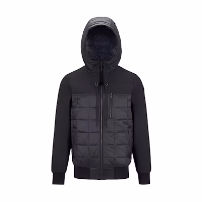 Moose Knuckles No Guilt Quilt Solid Color Patchwork Bomber Jacket Men M13MB008