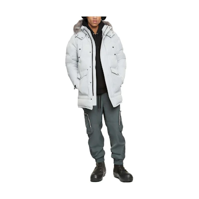 Moose Knuckles Onyx Big Ridge Parka Shearling Hoodie Jacket for Men. M33MP210S-1181