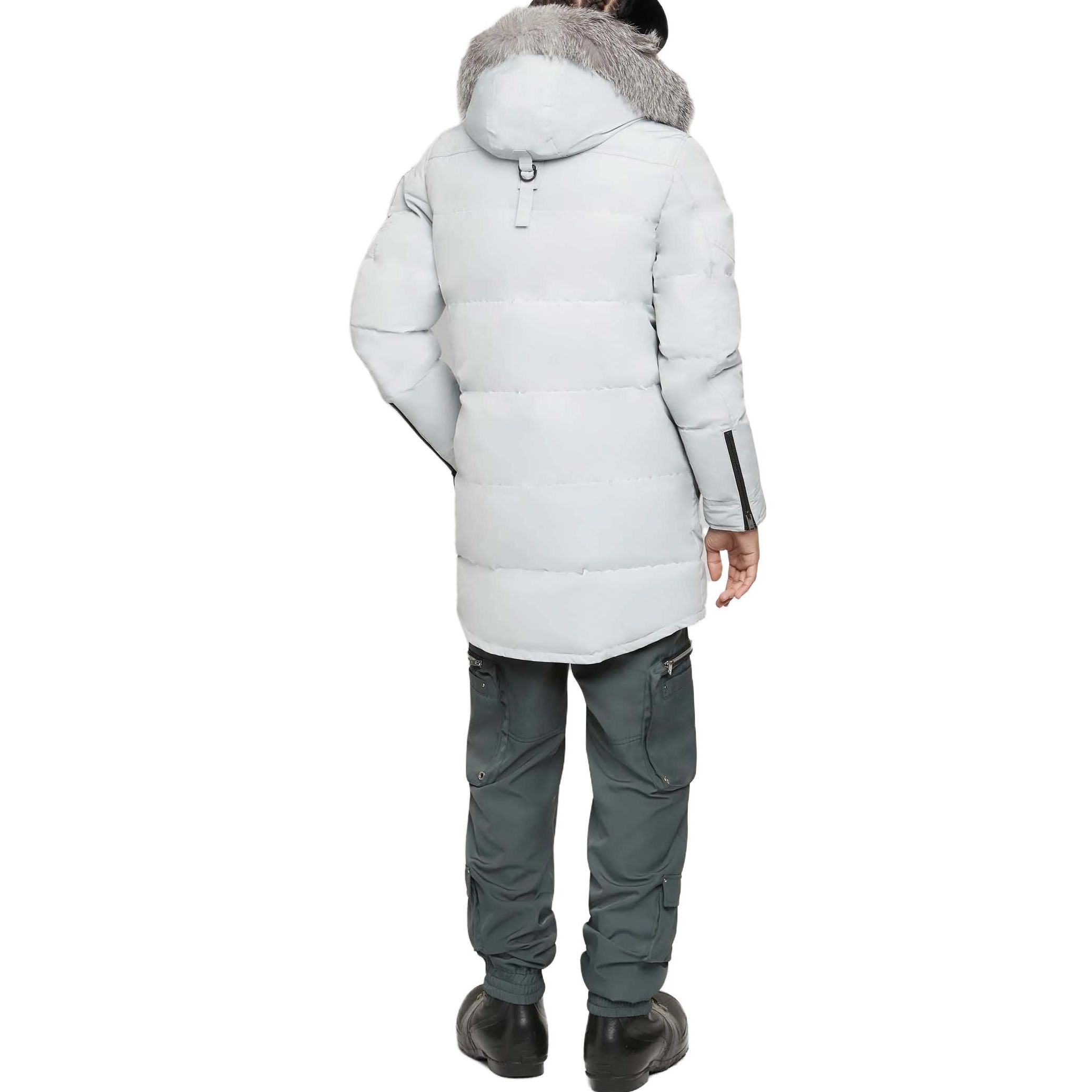 Shop 무스너클스 오닉스 빅 리지 파카 시어링 후드 재킷 남성용. M33MP210S-1181