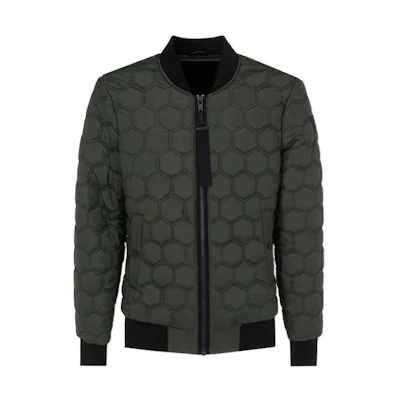 Moose Knuckles Quilted Patch Long Sleeve Jacket Green M12MB003188