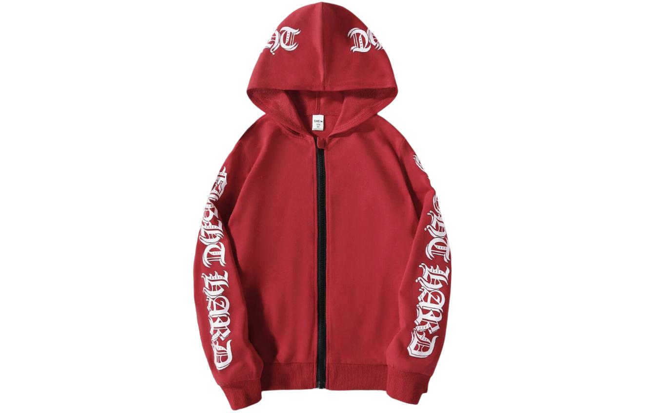 Moose Knuckles Red Zip-Up Hoodie Jacket with Logo Trim M19MB036-662
