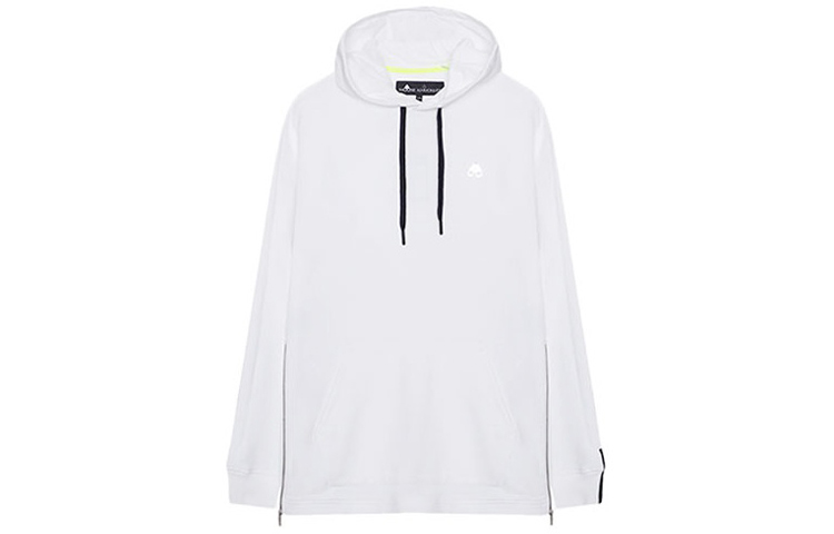 Moose Knuckles Scissor FW21 White Hoodie with Side Zipper for Men M31MS608-160
