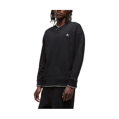Moose Knuckles Scissor FW22 Oversized Layered Sweatshirt Black M12MS633-292