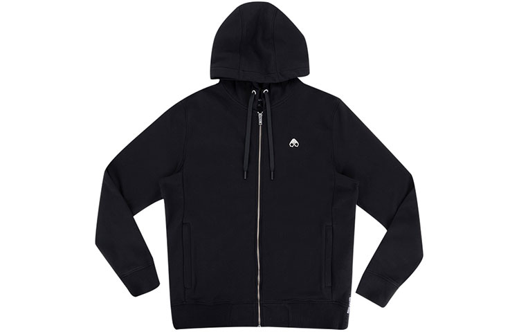 Moose Knuckles Scissor Logo Cotton Zip Hoodie Jacket SS21 Black () M11MS604-292
