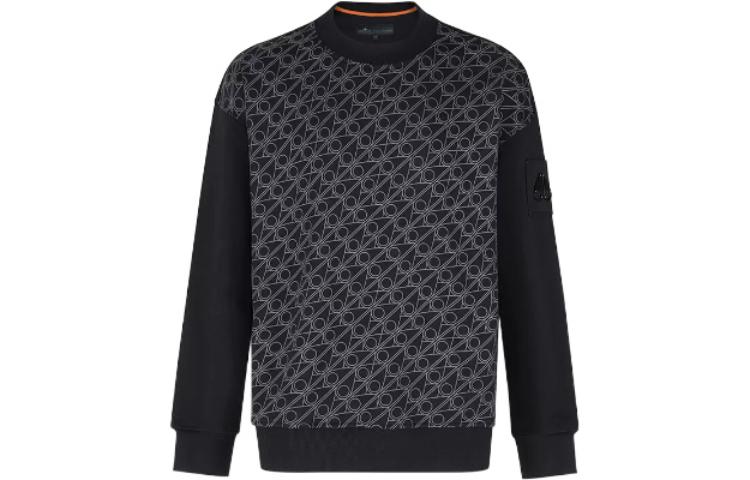 Moose Knuckles Scissor Logo Crewneck Sweatshirt Black Unisex FW22 M32US663H