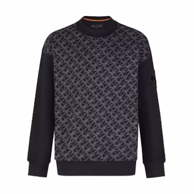 Moose Knuckles Scissor Logo Crewneck Sweatshirt Black Unisex FW22 M32US663H