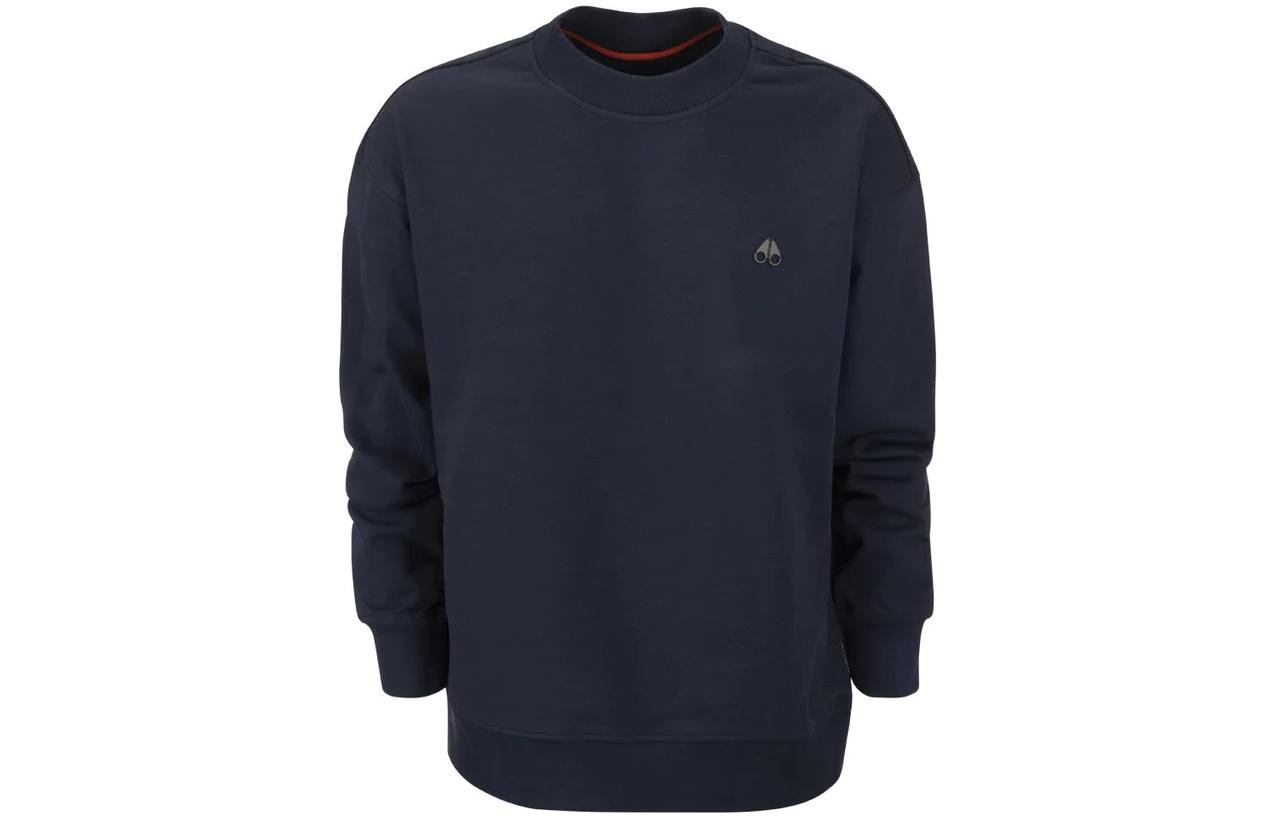 Moose Knuckles Scissor Logo Crewneck Sweatshirt Men’s FW22 Navy Blue M32MS650-965