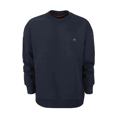 Moose Knuckles Scissor Logo Crewneck Sweatshirt Men’s FW22 Navy Blue M32MS650-965