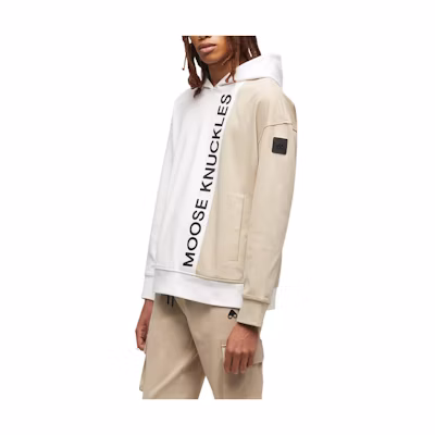 Moose Knuckles Scissor Logo Oversized Pullover Sweatshirt Off-White SS22 M12MS634