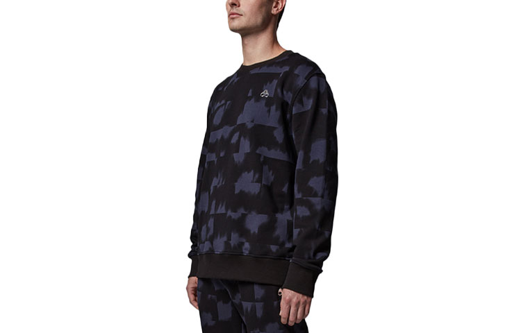 Moose Knuckles Scissor Logo Print Pullover Sweatshirt Black FW21 M31MS605H-140