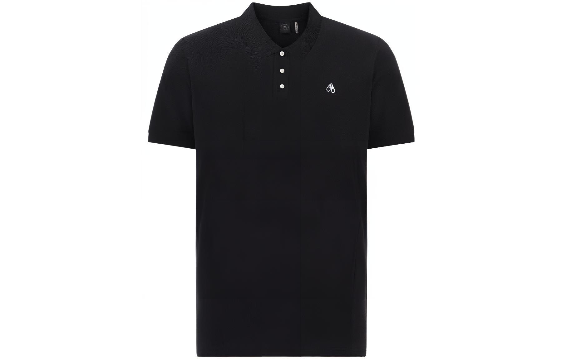 Order 麂皮扣标剪刀标志短袖男士POLO衫 FW22 黑色. M12MT712-292