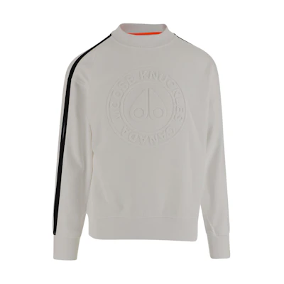 Moose Knuckles Scissor Logo Sweatshirt FW22 Grey Striped Crewneck M32MS623160